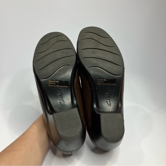Clarks brown leather pumps comfort shoes‎ size 9.5 - Picture 5 of 7